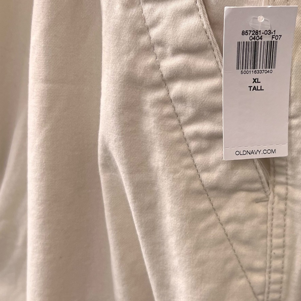 NWT Old Navy High-Rise OG Chino Pants XL Tall White Cotton Blend Casual Trousers - Picture 8 of 8